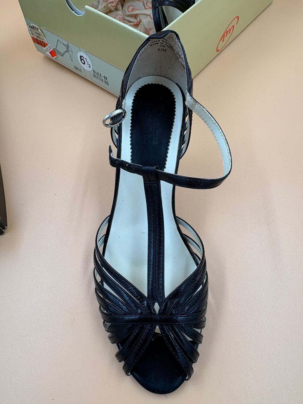 Butter Adele Black Strappy Cage Heels Size 6.5 M